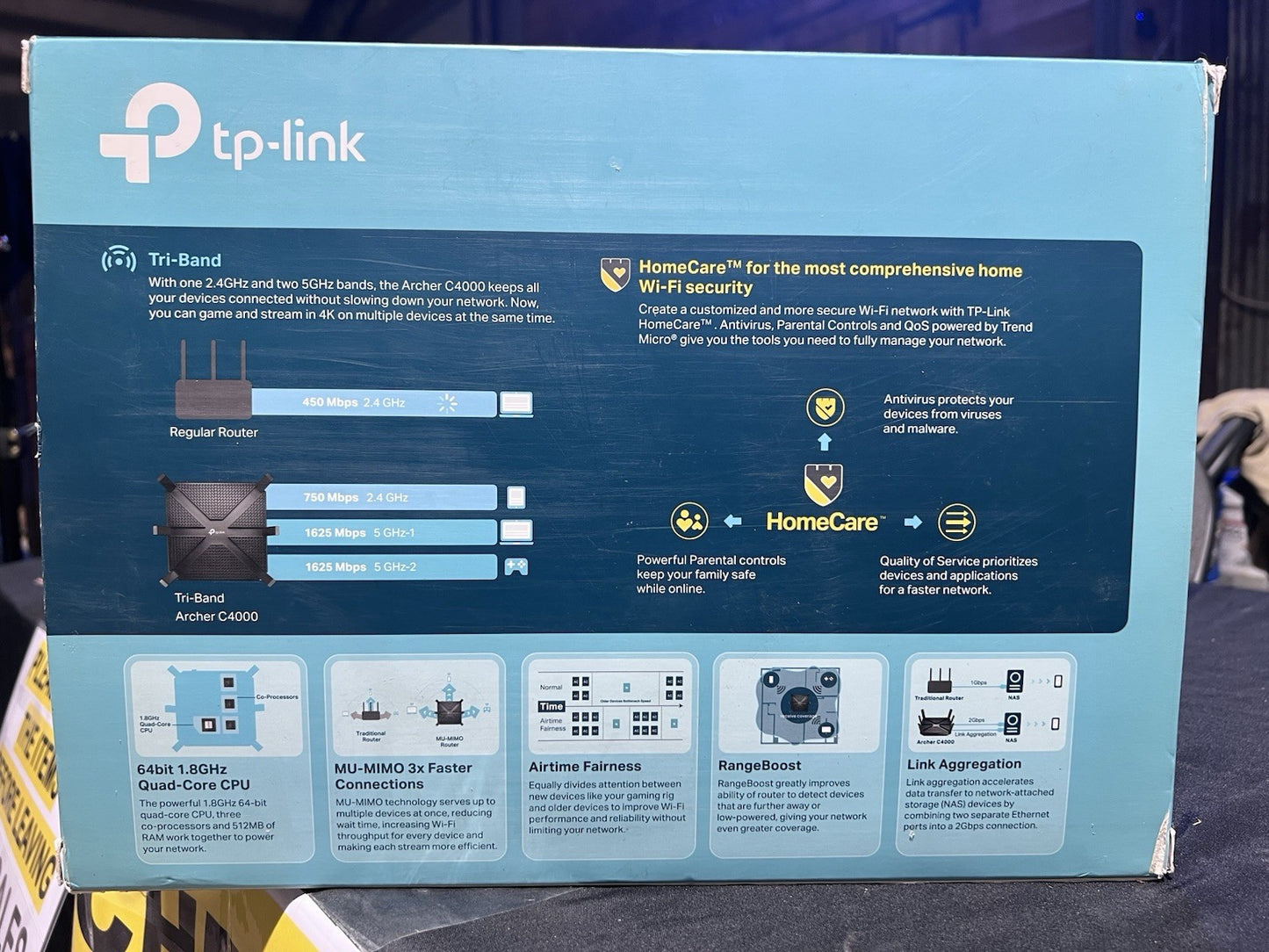 TP-LINK Archer C4000 AC4000 + TP-Link Wi-Fi Router Tri-band