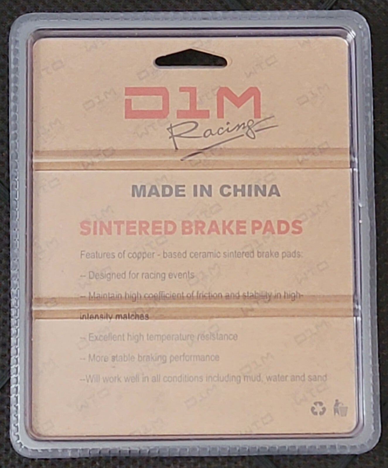 D1M Sintered Brake Pads Set Racing A20196 Copper-based Ceramic