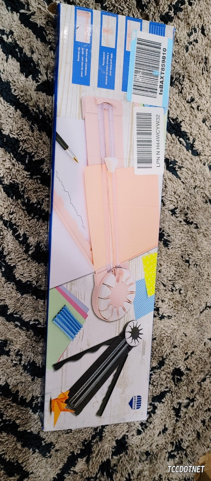 12 in 1 Edge Cutter for Paper Crafts Multifunctional Paper Card Cutter Pink
