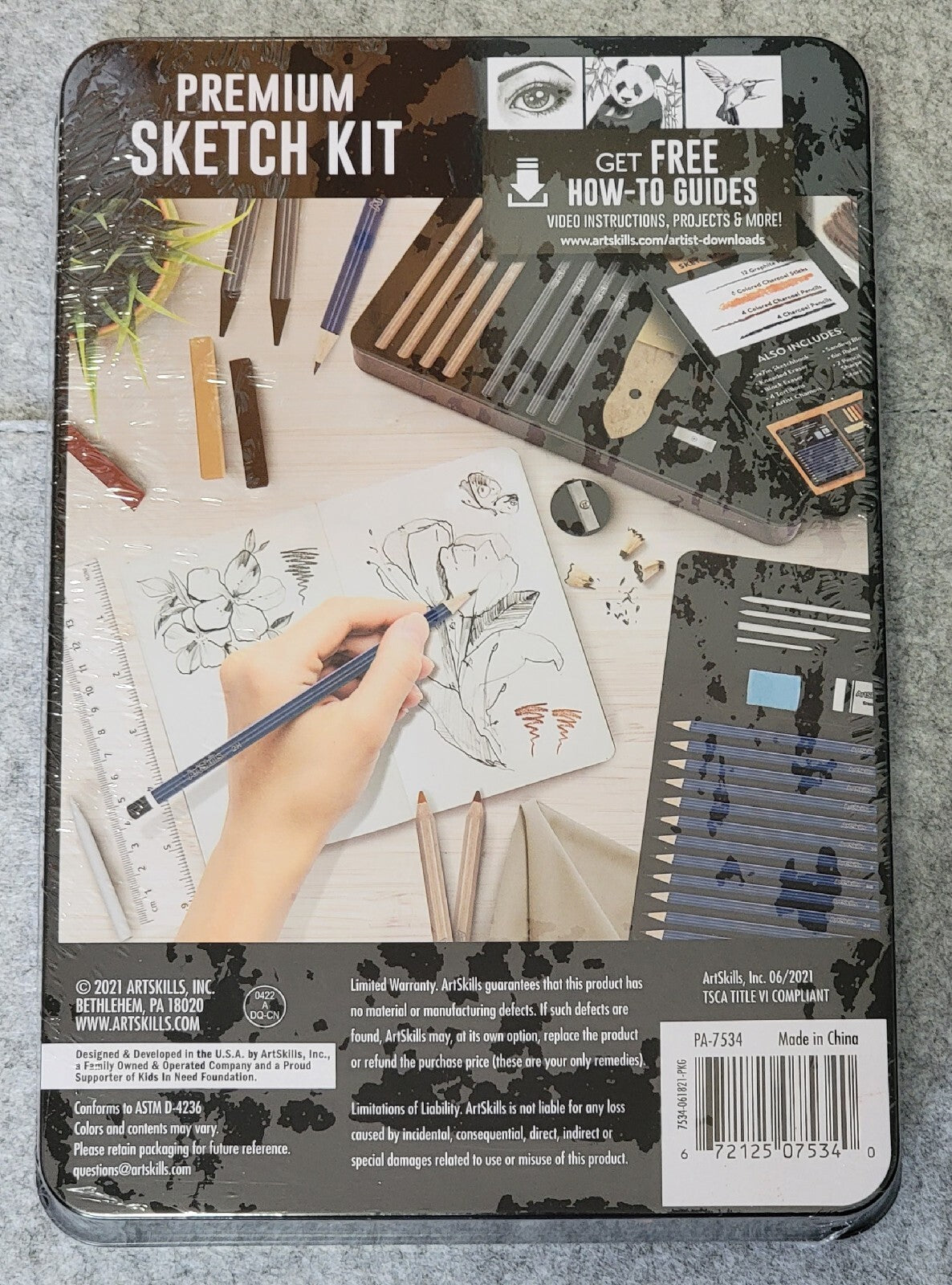 ARTSKILLS Premium Sketch Kit "Sketch Like a Pro 3 Trays of Art Supplies! NEW