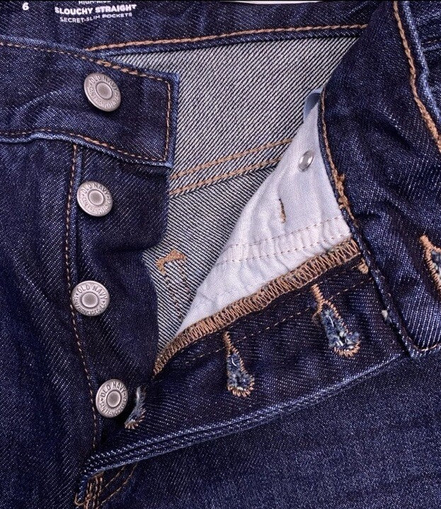Old Navy Slouchy Straight Secret Slim Pockets Jeans Womens 6 High Rise New