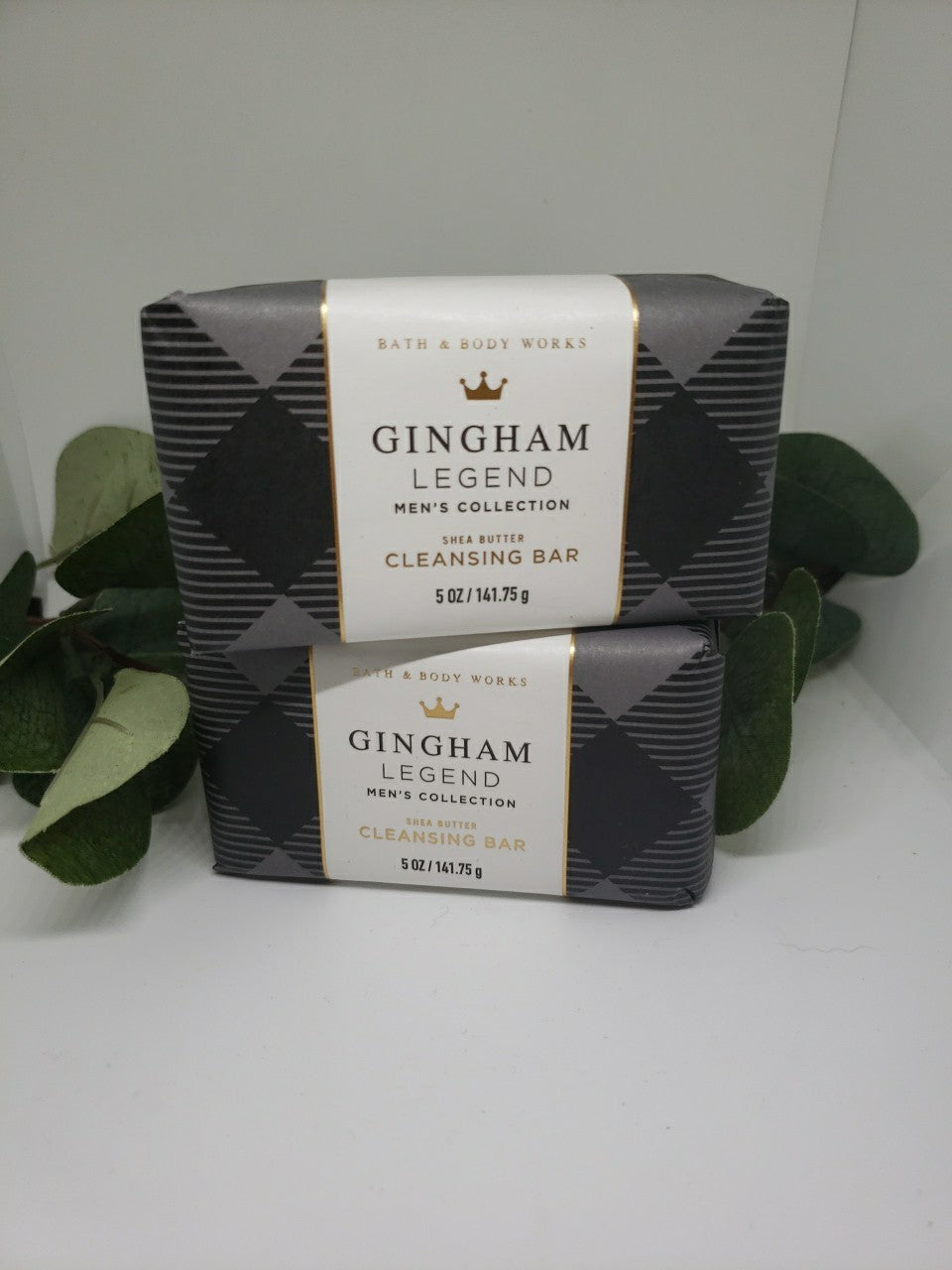 Bath & Body Works New 2-Pack GINGHAM LEGEND Shea Butter Cleansing Bar Soap 5oz