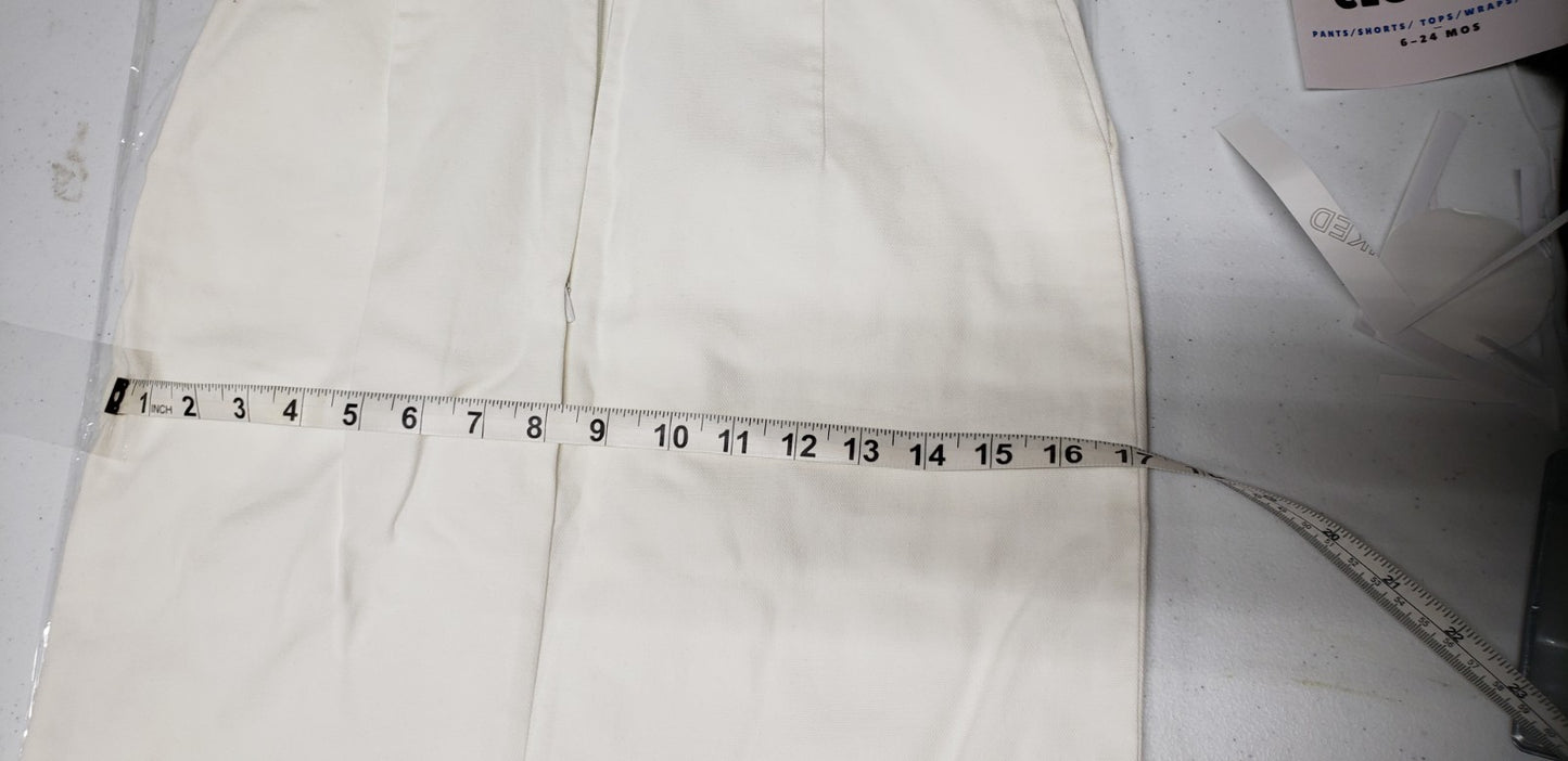 BANANA REPUBLIC Women Sleek Pencil Suiting Skirt Size 4 Off White Pre owned