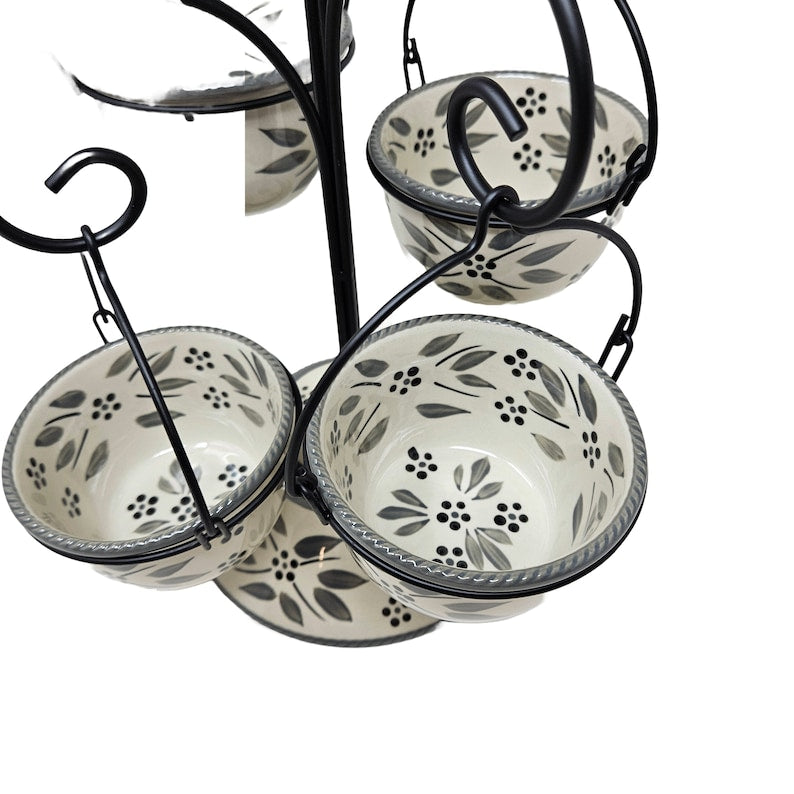 Temp-tations Ramekins Fondue tree for sauces, altar tree to hold crystals, Dipping sauce or appetizer display dishes, Unique herb storage bowls
