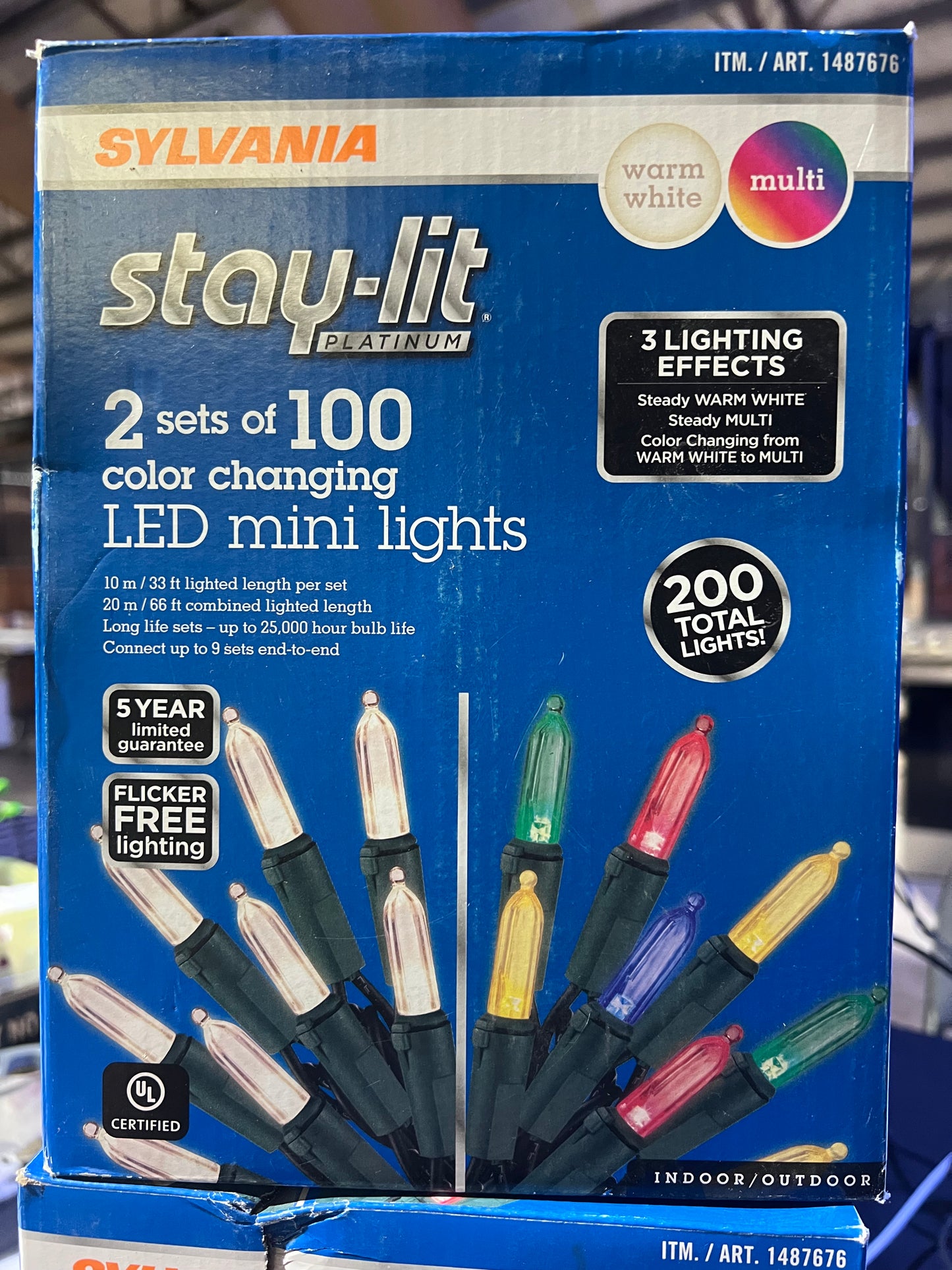 Sylvania Stay-lit Platinum 2Sets of 100 LED mini lights