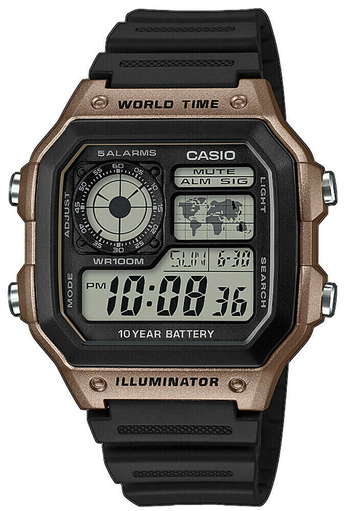 Casio AE1200WH-5AV Chronograph Illuminator Watch New