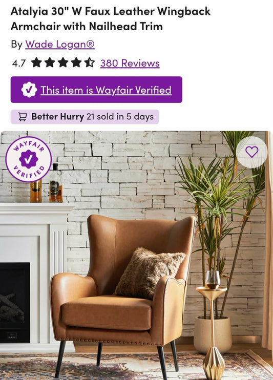 Atalyia  Wide Wing Back Armchair