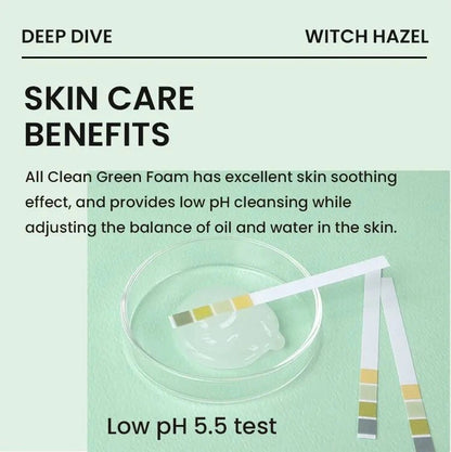 Heimish All Clean Green Foam Cleanser pH 5.5 / 150g  Vegan Cleanser NIB