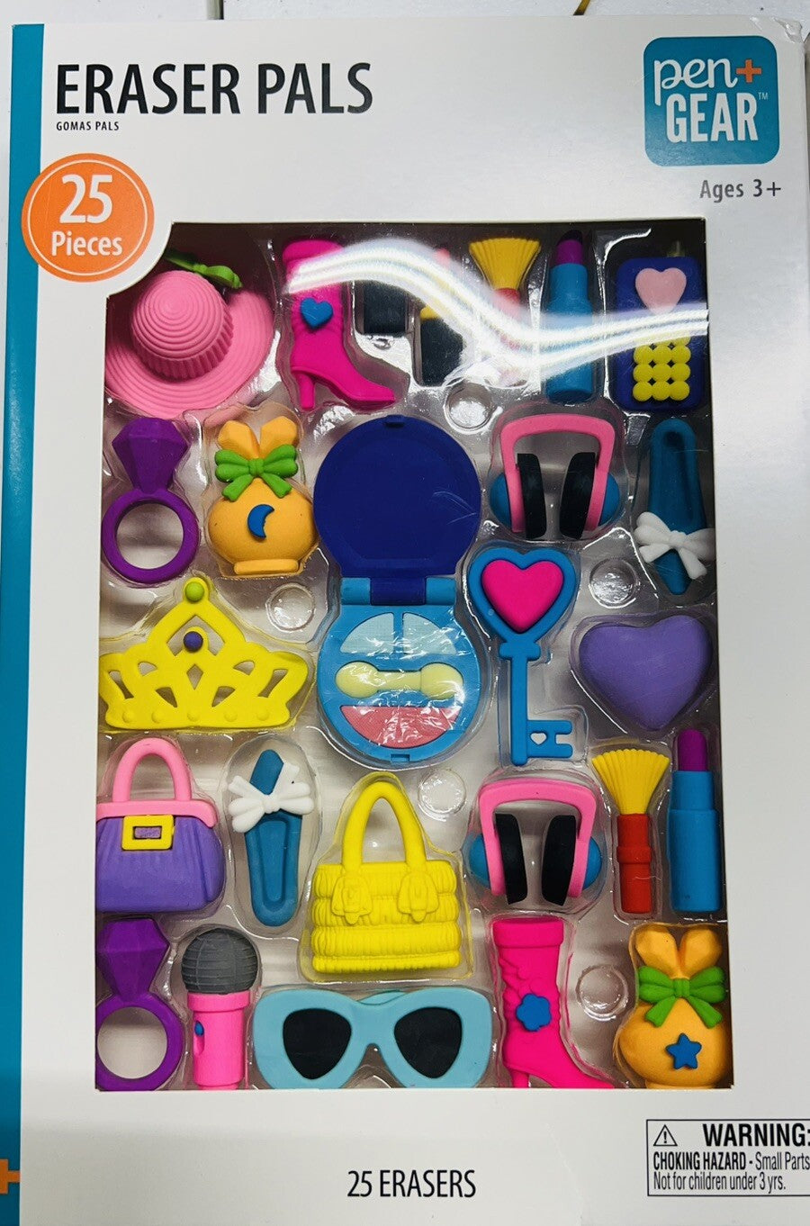 NEW 3 Boxes 25-pc Pen+Gear Eraser Pals Safari, Latex and Smudge Free