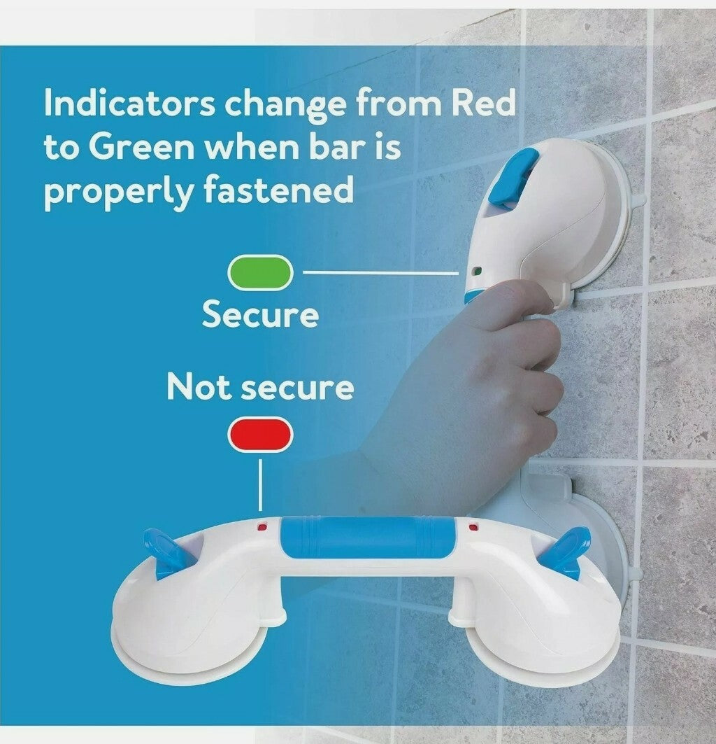 Carex Suction Shower Grab Bar    16” Ultra Grip Shower Handle