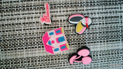 Barbie Movie Set Crocs Shoe Charms Jibbitz Girl Pink Car Heel NEW ( Pls Choose)