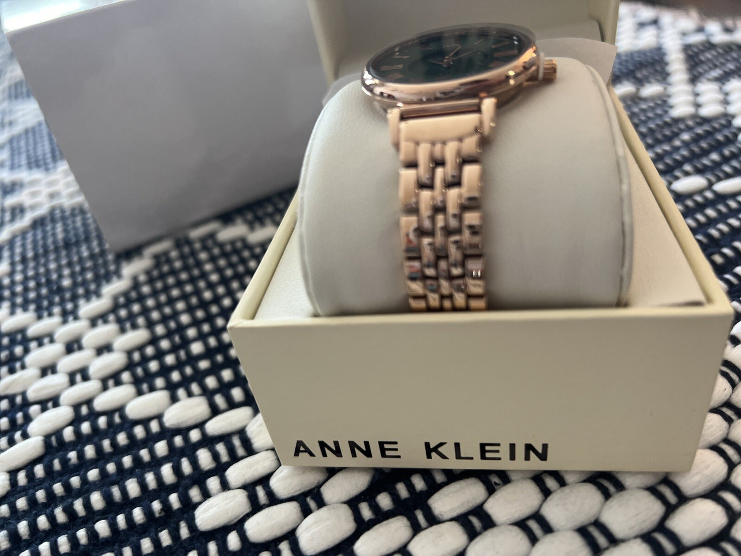 Anne Klein Women's AK/2158GNRG Rose Gold-Tone Bracelet Watch NEW in BoX