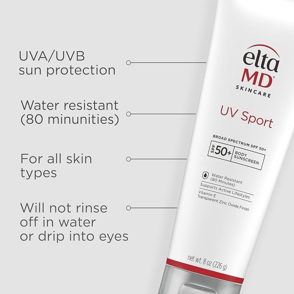Elta MD UV Sport Full-Body Sunscreen SPF 50+  8oz /226g EXP date: 03/2026