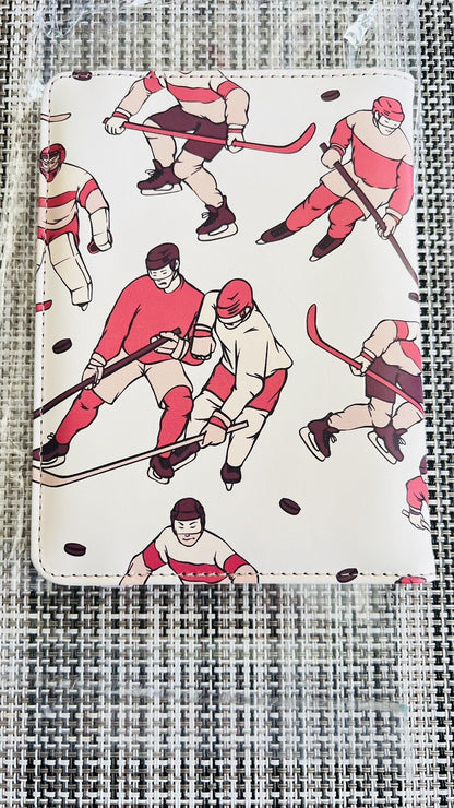 Passport & Vaccine Card Holder Hockey Design 6" X 4.5" New In Package