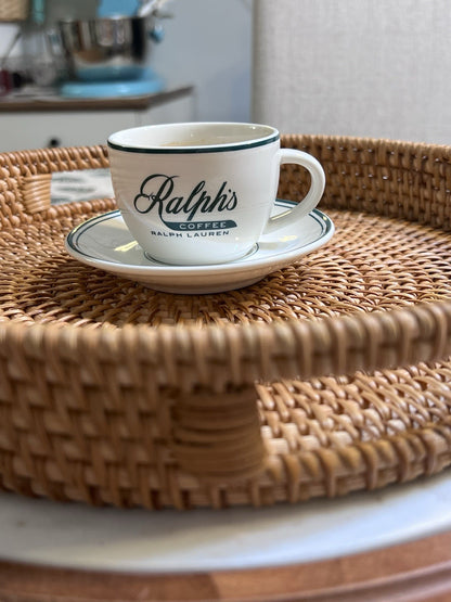 RALPH'S COFFEE Ralph Lauren New York City Porcelain Espresso Cup & Saucer Set
