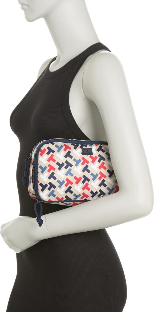 Tommy Hilfiger Erin II Large Double Zip Case Clayed Pebble/ Tommy Navy