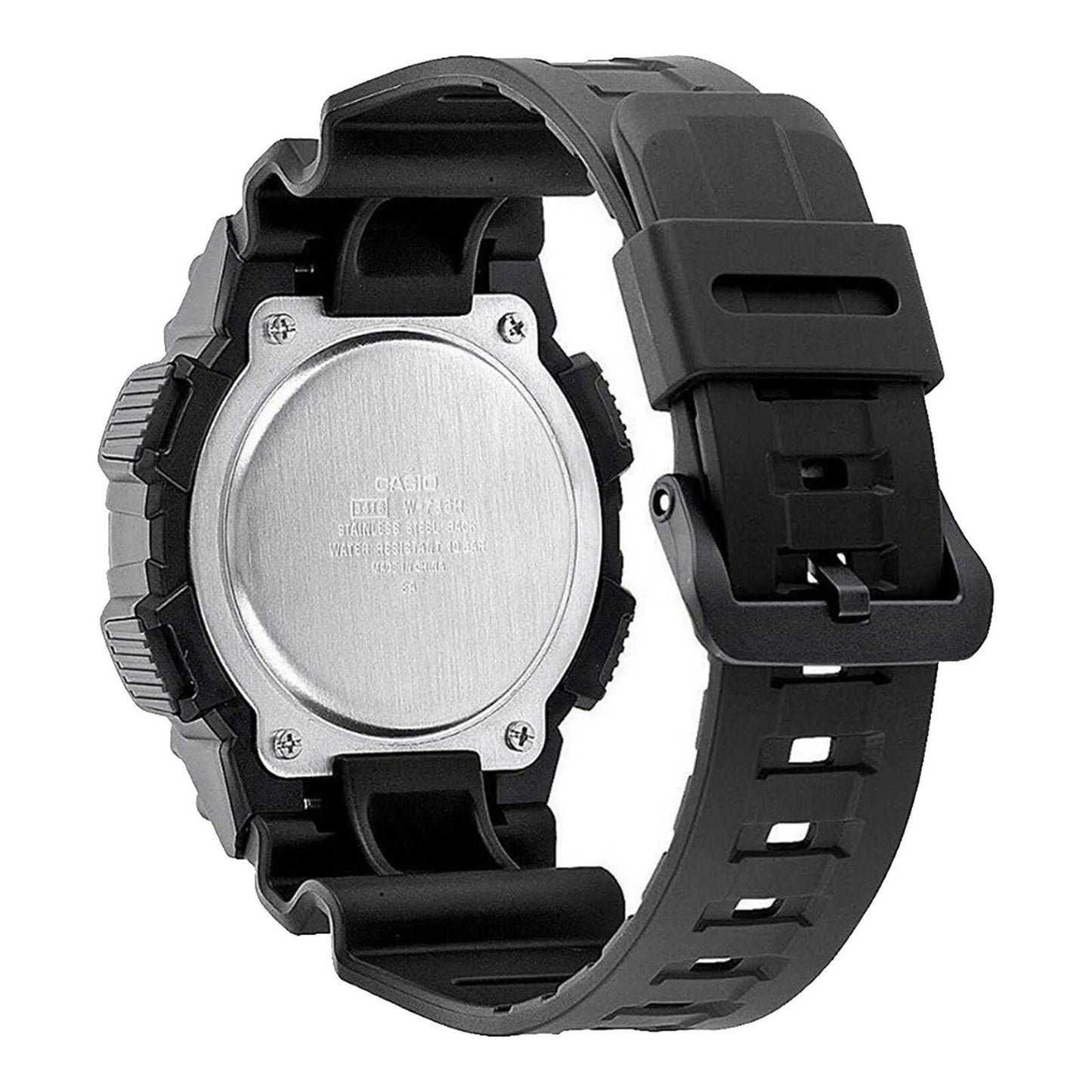 Casio W735H-1AV, Black, 100m Water Resistance /Resin Men Watch w/free Clear case
