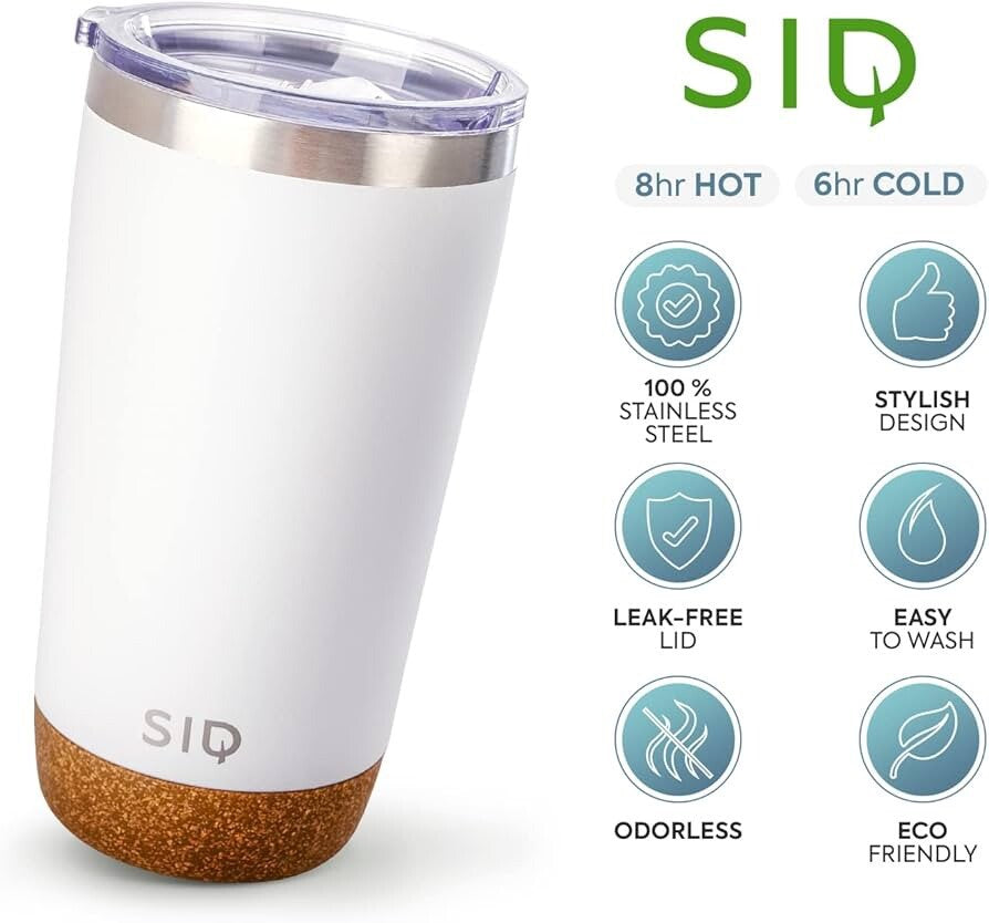 Travel Coffee Mug Spill Proof Insulated Tumbler with Lid, Leak Proof Stainless