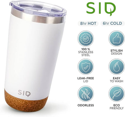 Travel Coffee Mug Spill Proof Insulated Tumbler with Lid, Leak Proof Stainless