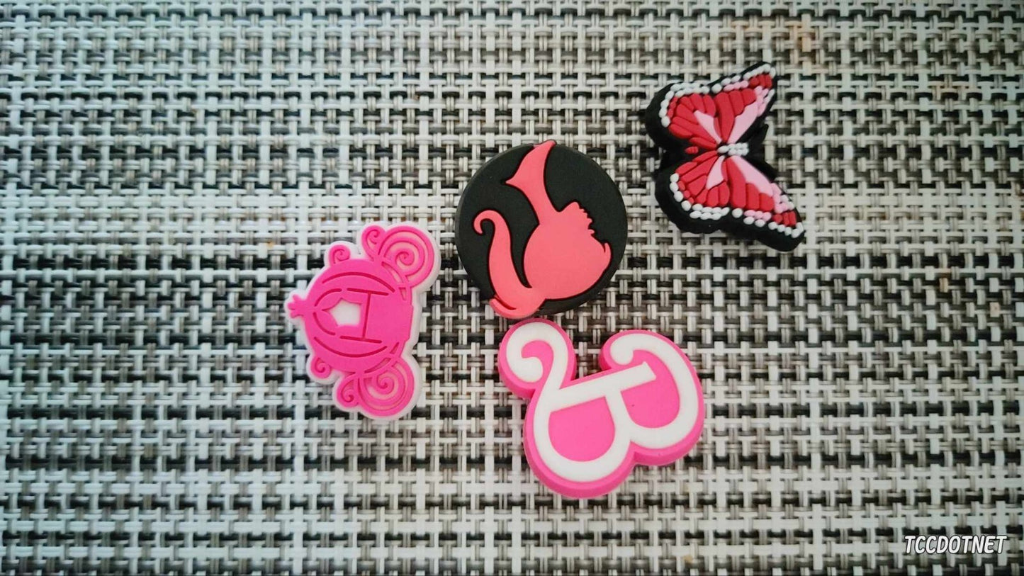 Barbie Movie Set Crocs Shoe Charms Jibbitz Girl Pink Car Heel NEW ( Pls Choose)