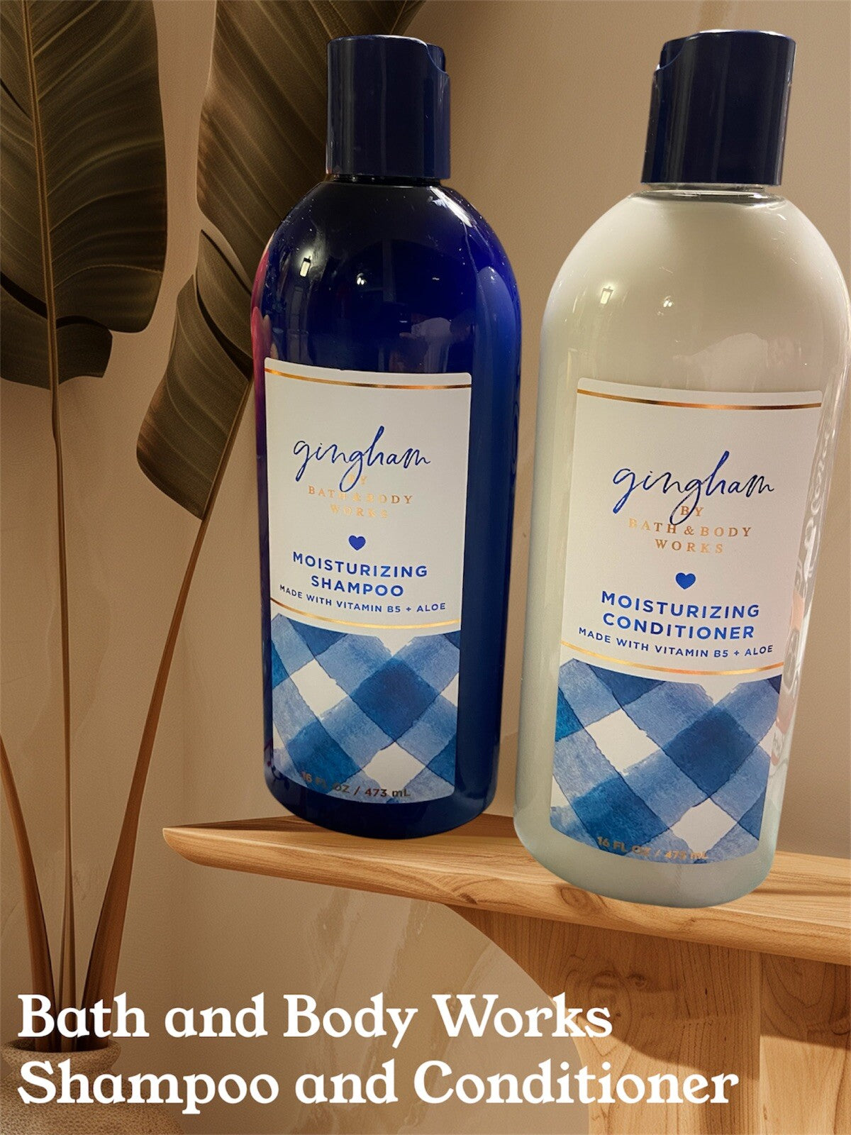 Bath & Body Works Gingham Hair Shampoo & Conditioner Set 16 fl oz New