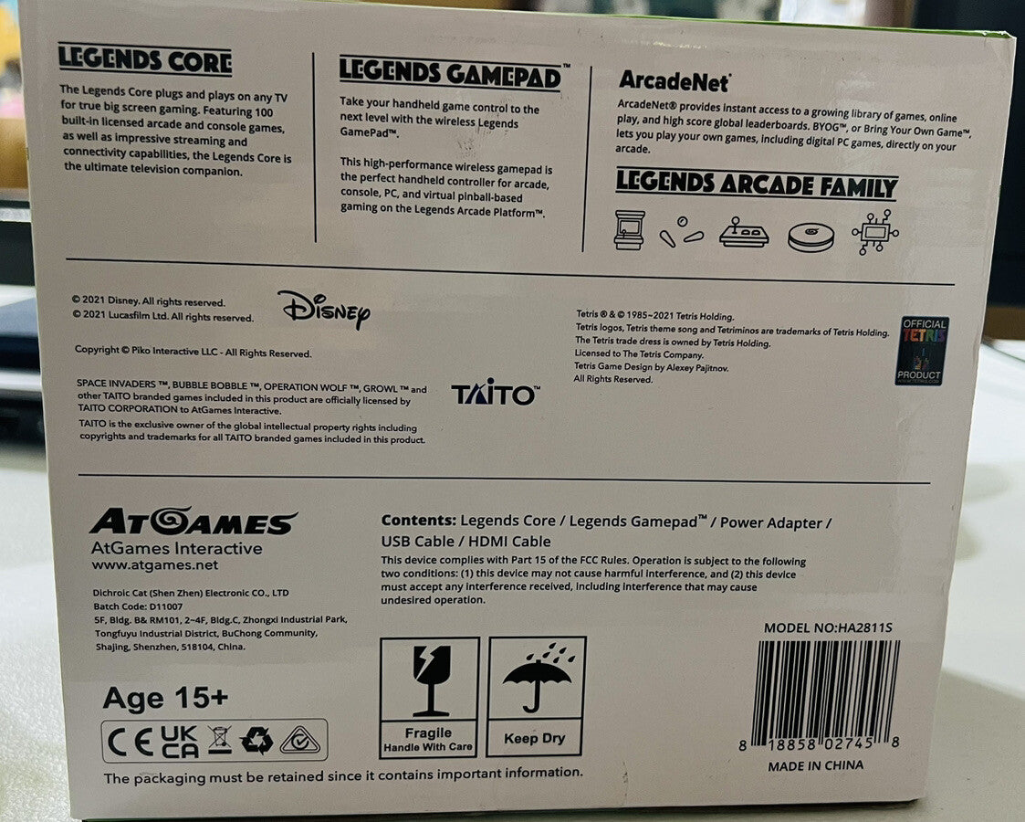 AtGames Legends Core Plus - Streaming Arcade Console 100 BUILT IN GAMES, HA2811S