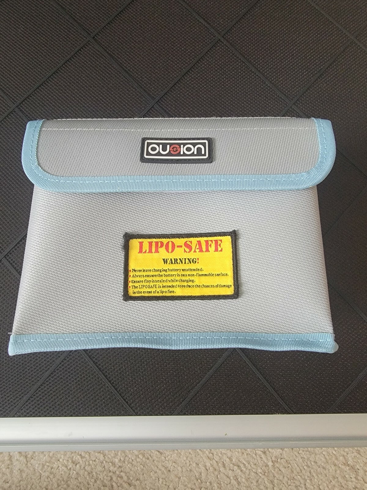 OUiON Lipo Battery Safe Guard Fireproof Explosion proof Bag w/Charge access