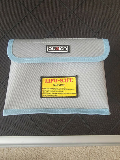 OUiON Lipo Battery Safe Guard Fireproof Explosion proof Bag w/Charge access