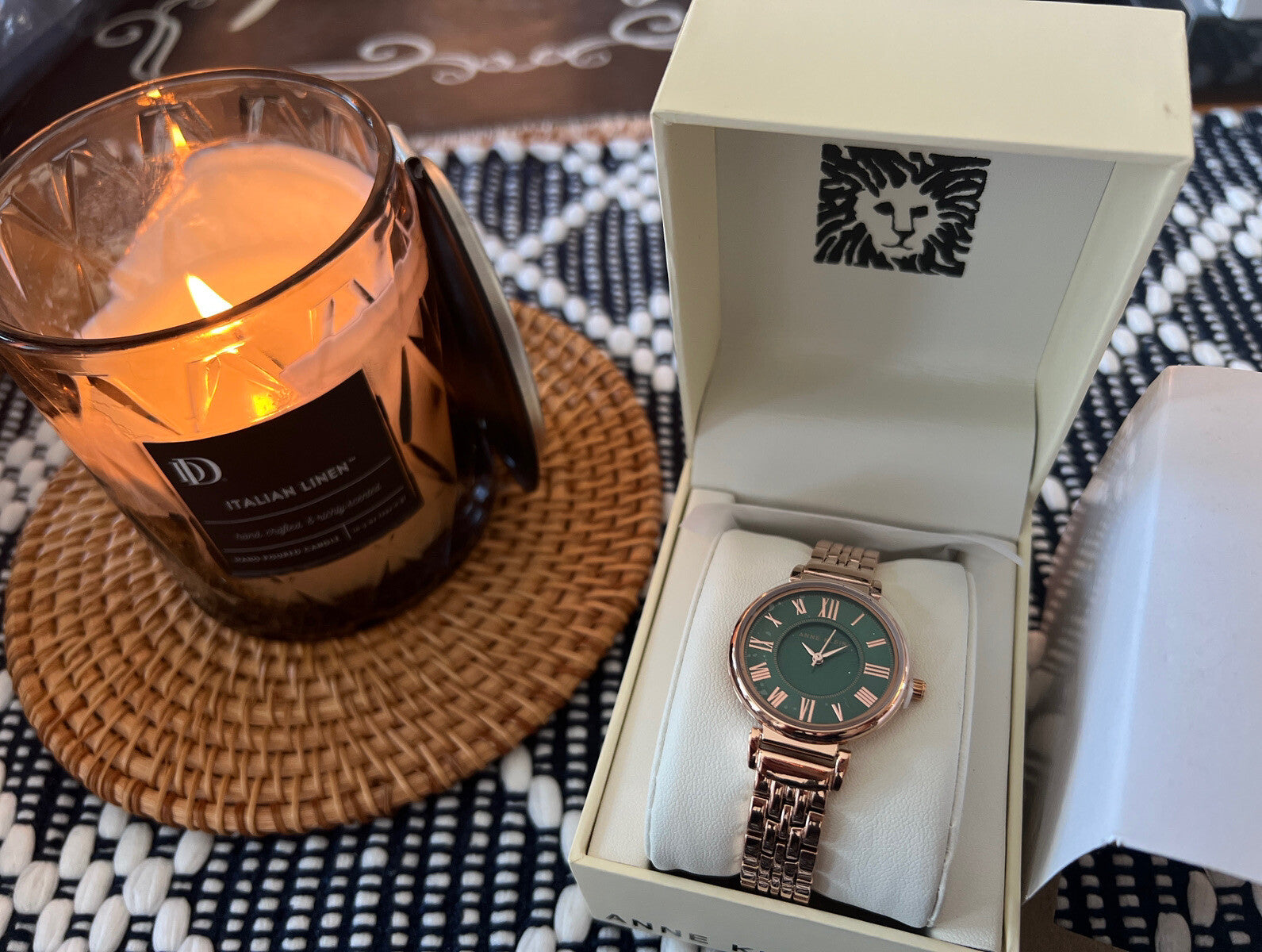 Anne Klein Women's AK/2158GNRG Rose Gold-Tone Bracelet Watch NEW in BoX