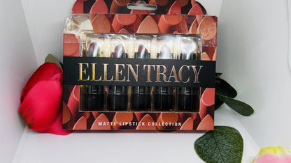 Ellen Tracy Matte 5 Lipsticks  Collection Gift Set New/ Open box