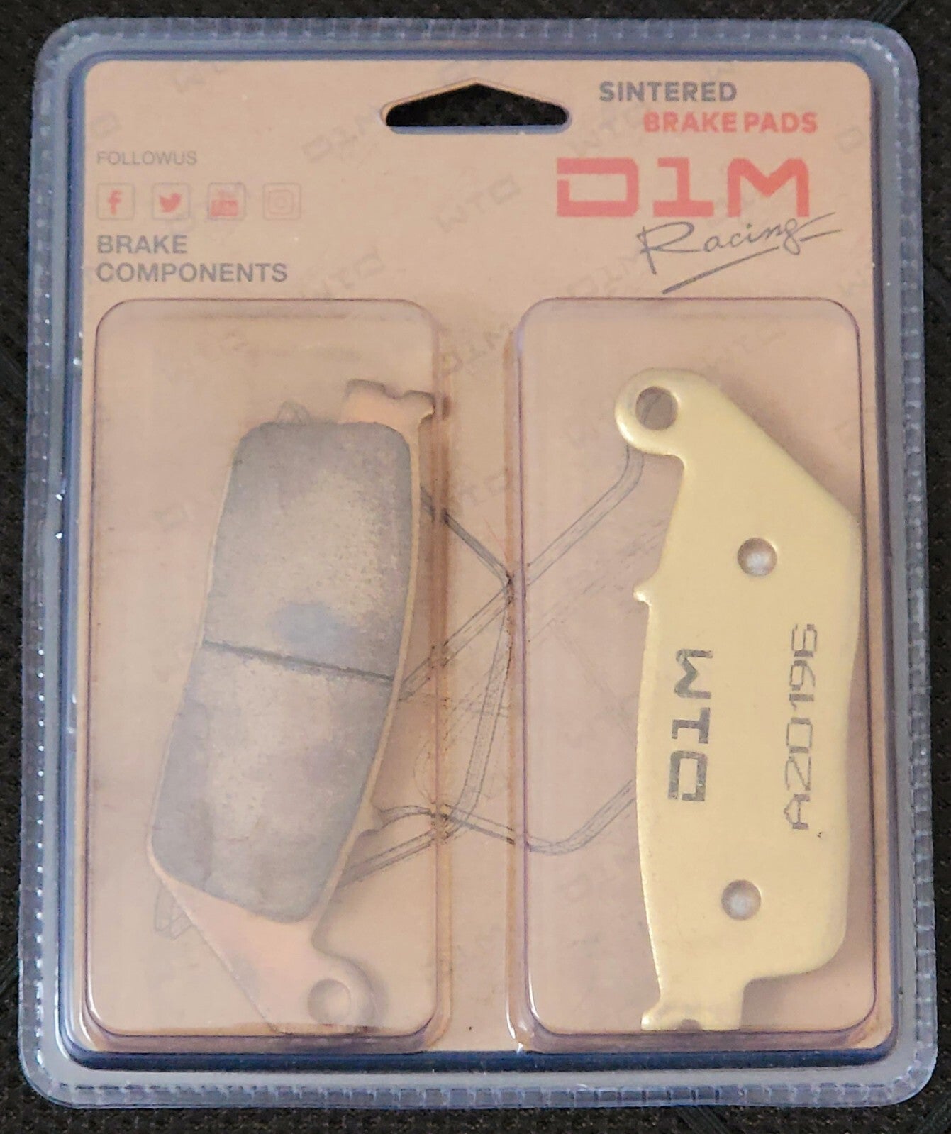 D1M Sintered Brake Pads Set Racing A20196 Copper-based Ceramic