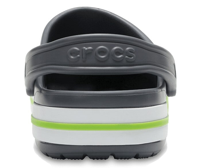 Crocs Unisex-Adult Bayaband Clogs Charcoal/Volt Green M5/ W7 w/ Free Jibbits🚀🎮