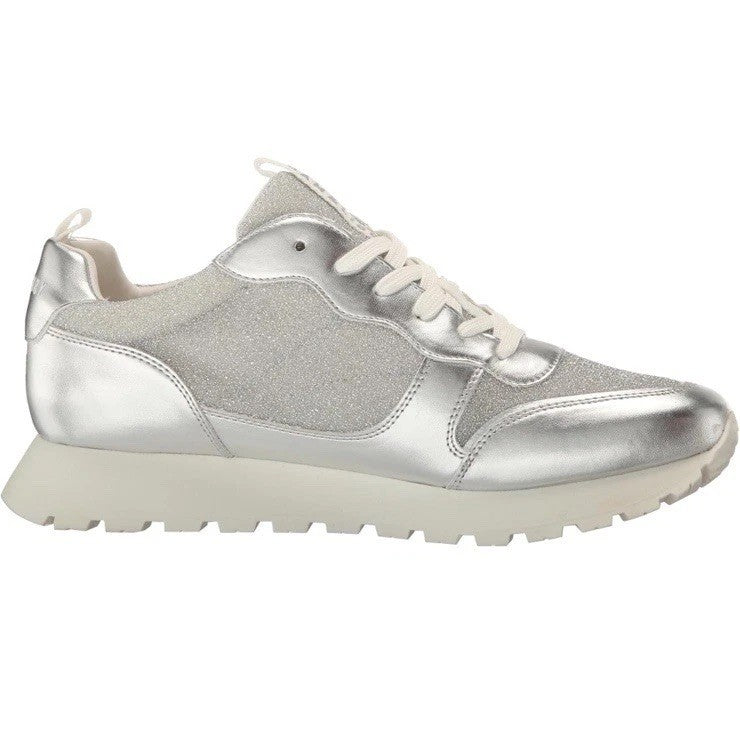Sam & Libby Women's Randal Sneaker Lace Up Size 8.5 Silver