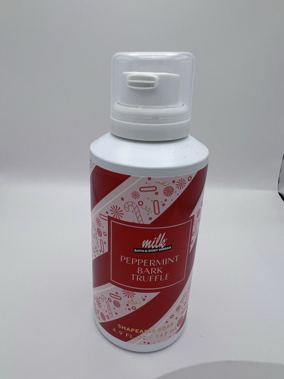 NEW Bath & Body Works Milk Bar Peppermint Bark Truffle Shapeable Soap 4.9 oz