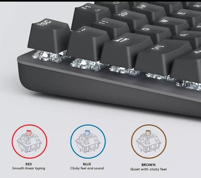 Logitech K845 Mechanical Illuminated Wired Keyboard 104 Mechanical Switches