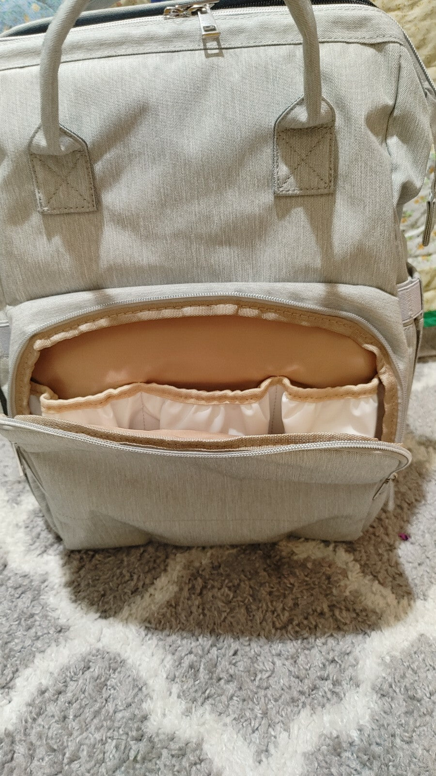 Linked Market 3in1 Diaper Bag Backpack with Changing Station, Travel Bassinet 