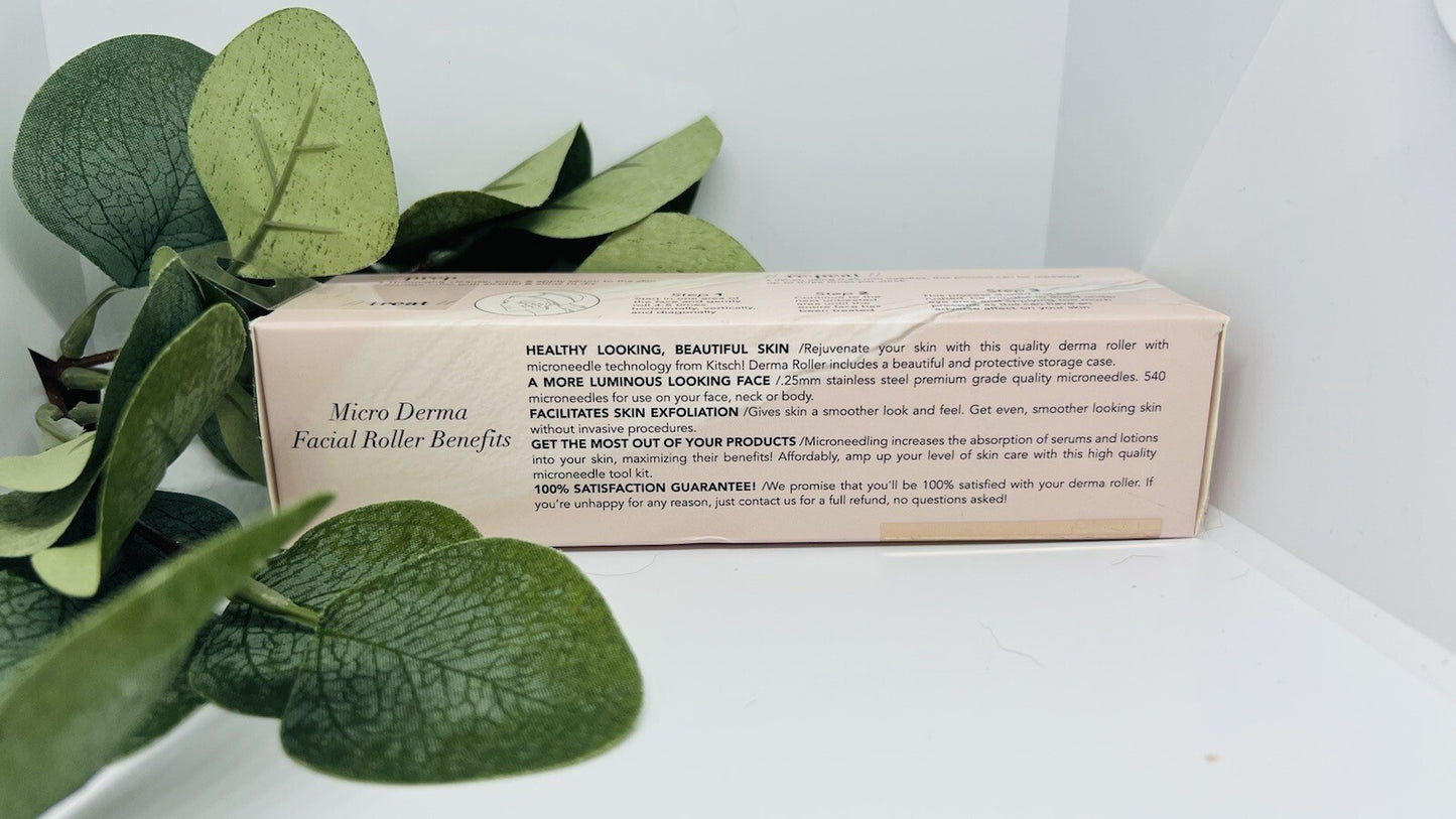 Kitsch Blush Micro Derma Roller Good For Serum &Moisturizers/0.25 MM 540 Needles