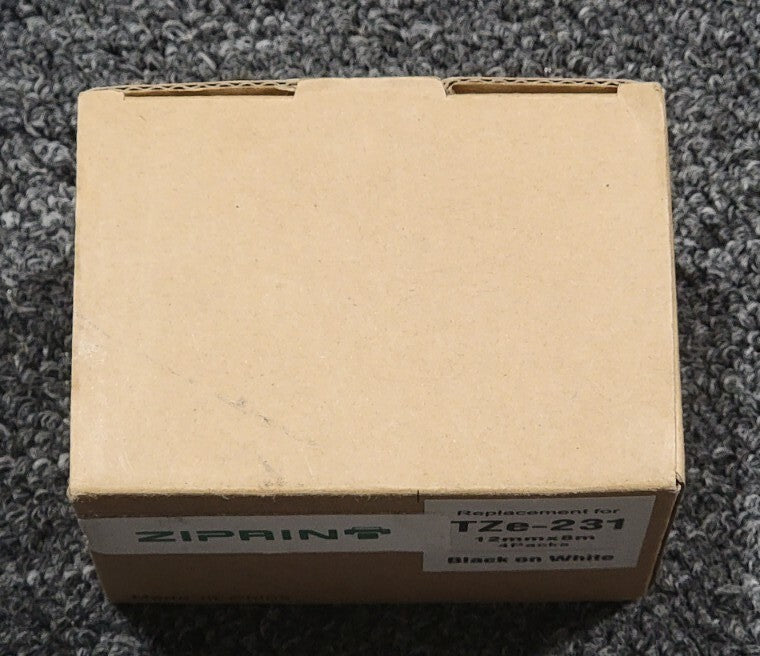 4PK TZE231 Black on White Label Tape for Brother P-Touch 12mmx8m