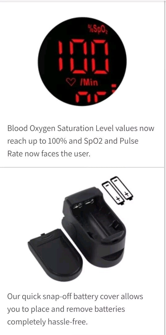 ZACURATE Series 500DL Fingertip Pulse Oximeter Blood Oxygen Saturation MONITOR 