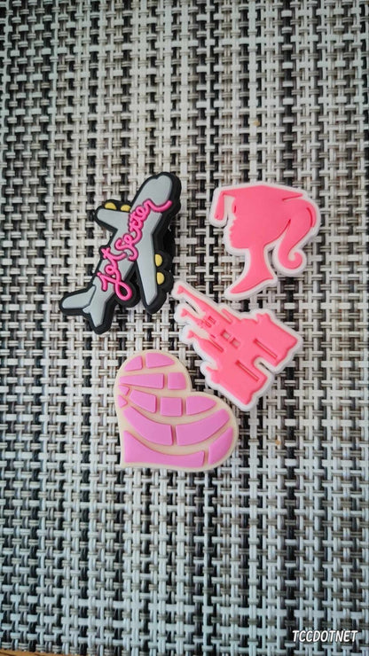 Barbie Movie Set Crocs Shoe Charms Jibbitz Girl Pink Car Heel NEW ( Pls Choose)