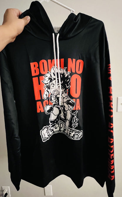 My Hero Academia Pullover Hoodie Black MEDIUM New (see Description)