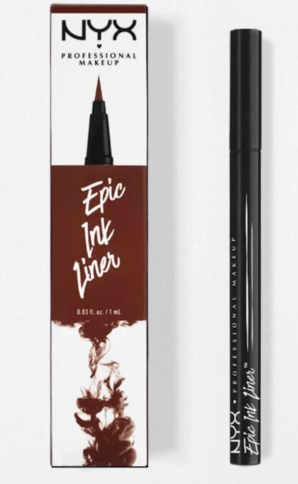 NYX PROFESSIONAL Epic Ink Liner, Waterproof Eyeliner Brown , EIL02 Vegan  New