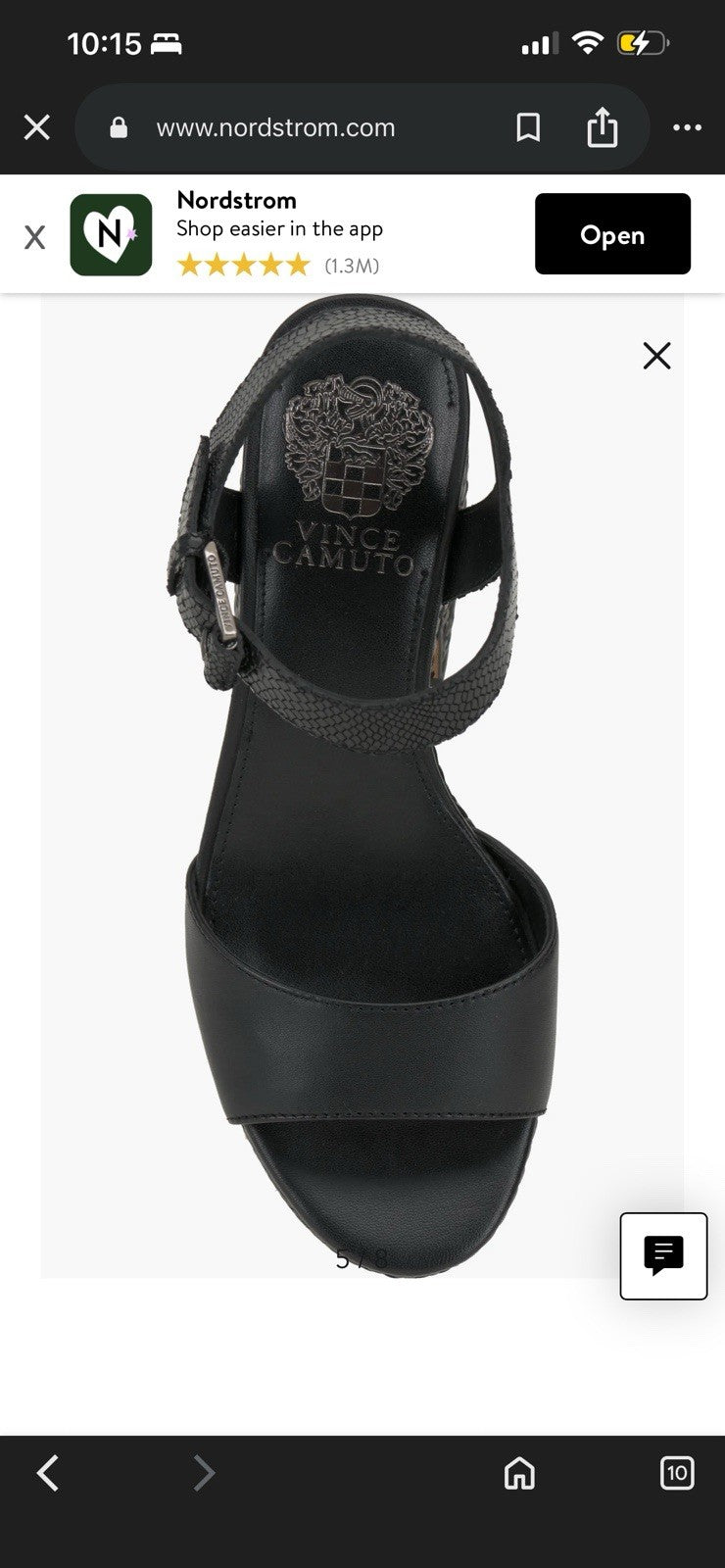 Vince Camuto Ranneli Black Two Tone Snake Leather Espadrille Sandals