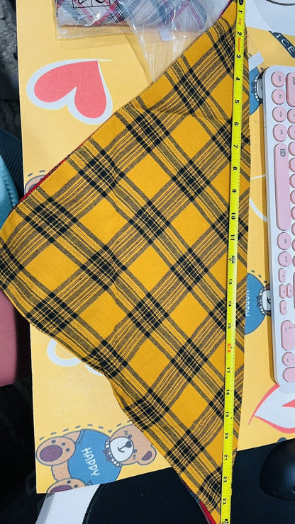 4 Christmas Plaid Dog Bandana For Christmas Holidays