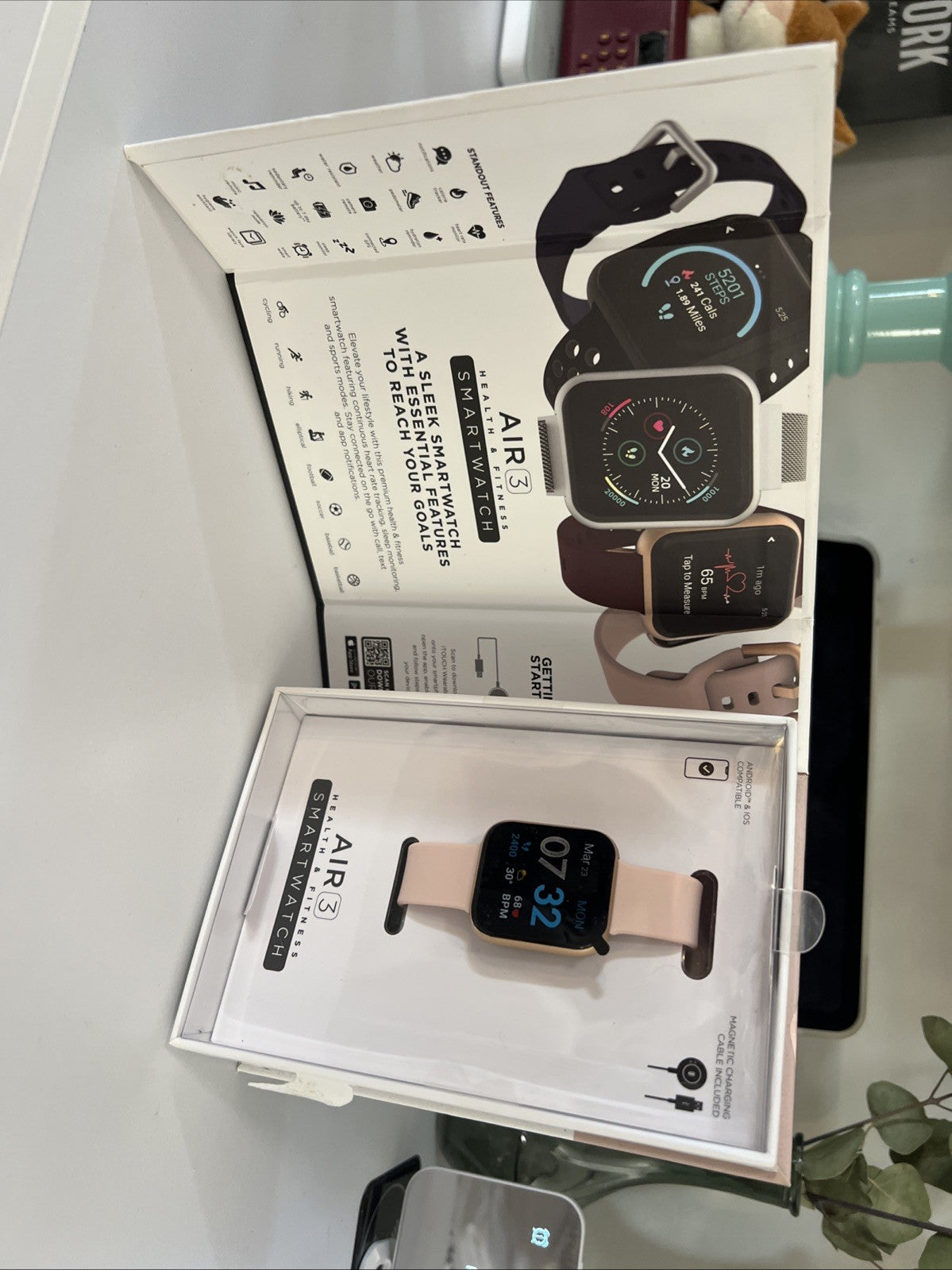 iTOUCH Air 3 Smartwatch Fitness Tracker with Heart Rate Tracker Open box-LikeNew