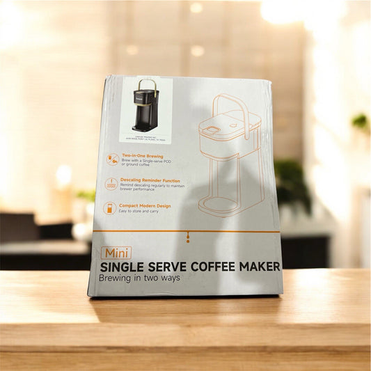 Tastyle Mini Single Serve Coffee Maker, Compact 1-Cup Brewer - Black