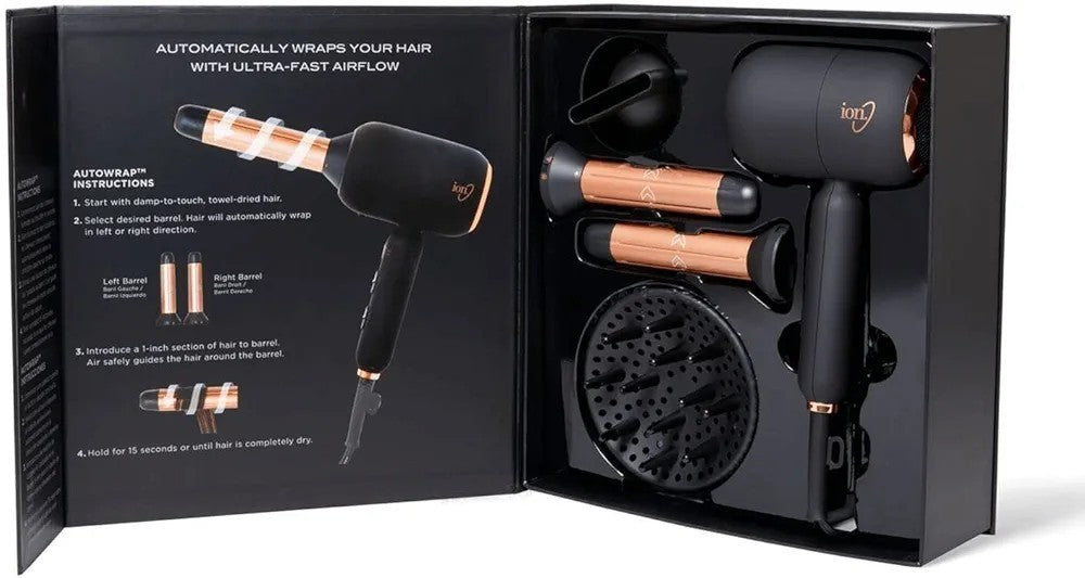 ion Luxe 4-in-1 Autowrap™ Airstyler -Interchangeable Hair Dryer & Curler 
