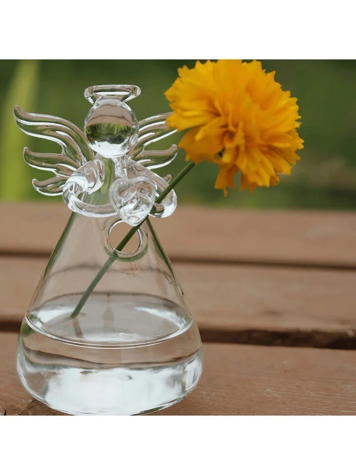 Flower vase Glass decor Angel Shaped Hydroponic Bottle Glass New