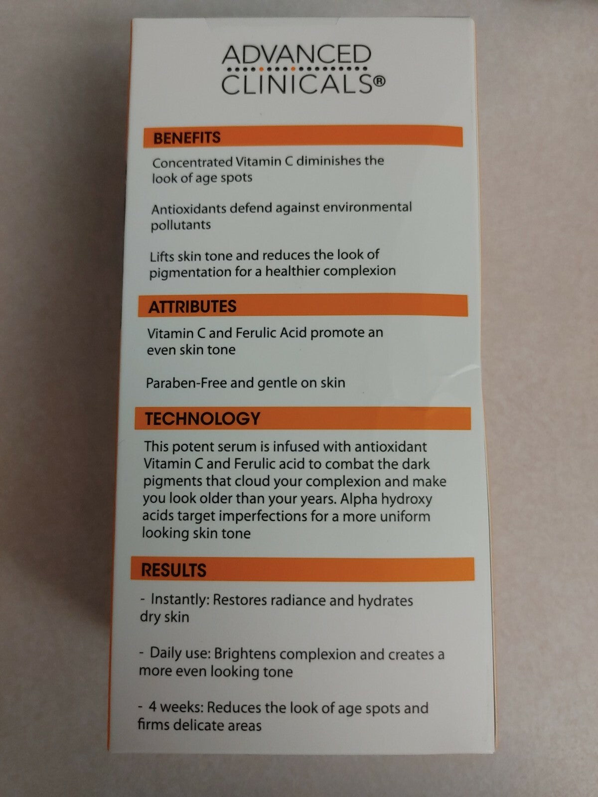 Advanced Clinicals Vitamin C Serum 1.75 oz. ~NIB