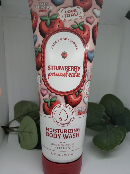 Strawberry Pound Cake Moisturizing Body Wash 10 oz Bath & Body Works